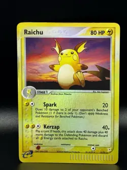 Raichu 13/95 EX Team Magma vs Aqua Pokemon Card Reverse Holo Foil Rare MP - Image 1