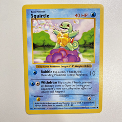 Squirtle 63/102 Base Set (Shadowless) Regular LP - Pokemon Card - Image 1