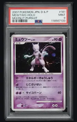 PSA 9 Mewtwo DPBP 181 Moonlit Pursuit Holo Rare Japanese Pokemon - Image 1