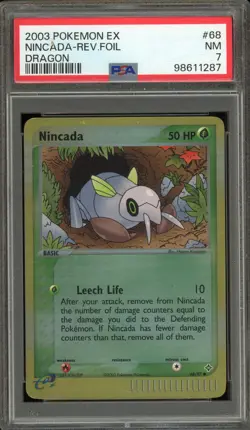 Pokemon Nincada EX Dragon Reverse Holo #68 PSA 7 - Image 1