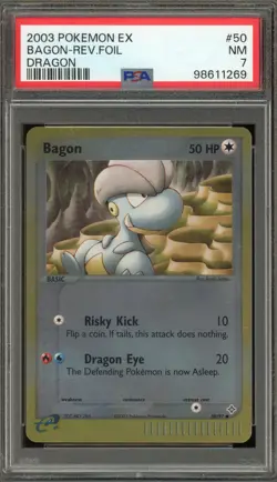 Pokemon Bagon EX Dragon Reverse Holo #50 PSA 7 - Image 1