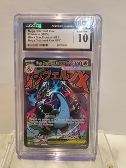 Pokemon Mega Charizard X EX 023 Me: Mega Evolution Promo Holo CGC 10 - Image 1