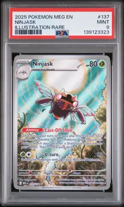 2025 POKEMON MEG EN-MEGA EVOLUTION ILLUSTRATION RARE #137 NINJASK PSA 9 - Image 1
