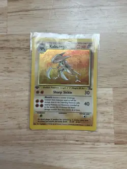 1st Edition 1999 Pokemon Kabutops Holo Fossil Set 9/62 Vintage WOTC NM - Image 2