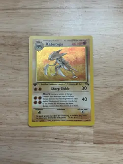 1st Edition 1999 Pokemon Kabutops Holo Fossil Set 9/62 Vintage WOTC NM - Image 3