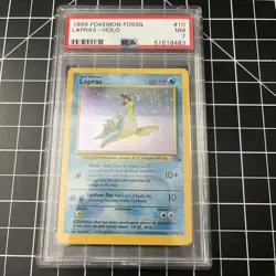 1999 Pokemon Fossil LAPRAS 10/62 Holo PSA 7 NM - Image 1
