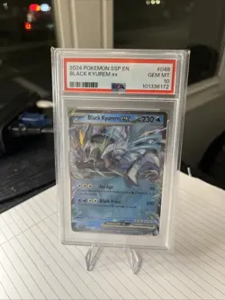 2024 POKEMON SSP EN-SURGING SPARKS #048 BLACK KYUREM EX PSA 10 - Image 1