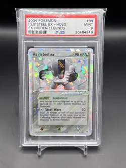 PSA 9 Mint Registeel Ex Holo 99 Hidden Legend Pokemon Graded Slab 2004 - Image 1