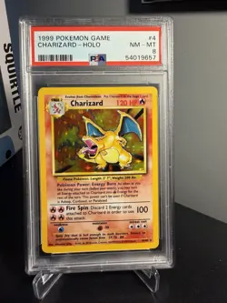1999 POKEMON BASE SET UNLIMITED Collection #4 CHARIZARD-HOLO PSA 8 - Image 1