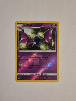Pokemon Golbat Reverse Holo Sun and Moon Base 55/149 NM - Image 1