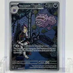Pokemon TCG Destined Rivals Team Rocket’s Weezing #199/182 Illustration Rare NM - Image 1