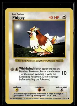 Pokemon TCG Base Set (Shadowless) #057/102 Pidgey - Image 1