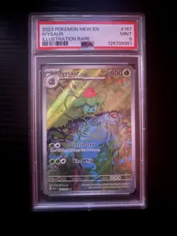 POKEMON TCG IVYSAUR SCARLET & VIOLET 151 ILLUSTRATION RARE HOLO PSA 9 167/165 - Image 1