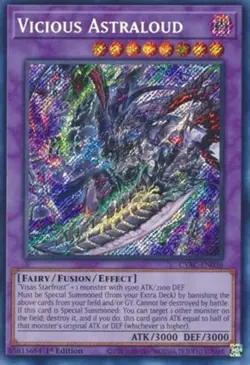 Yugioh! HP Vicious Astraloud - CYAC-EN036 - Secret Rare - 1st Edition Heavily Pl - Image 1