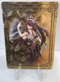 Rosario Gold Foil Genshin Impact Waifu Trading Card - Image 1