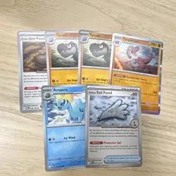 Pokemon TCG 6-Card Lot - Jaw Fossil, Tyrunt, Tyrantrum, Amaura, Sail Fossil - Image 1