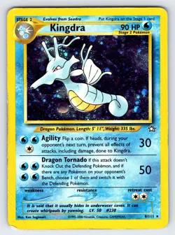 Kingdra 8/111 2000 Neo Genesis Pokemon Card TCG Vintage WOTC Holo Rare - Hp - Image 1