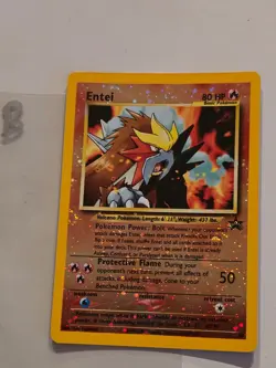 😻 Pokemon ENTEI Black Star Promo Card 34 * REVERSE HOLO * LP - Image 1
