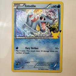 Totodile 18/25 25th Anniversary Holo Pokemon Card NM - Image 1