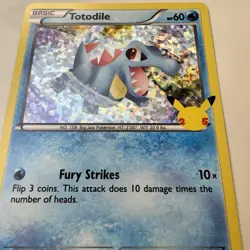 Totodile 18/25 25th Anniversary Holo Pokemon Card NM - Image 3