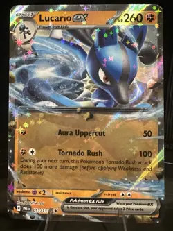 Pokemon ex Holo Card Lot (4) – Lucario, Durant, Mega Manectric, Mega Heracross - Image 1