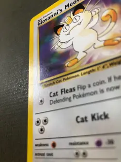 Pokemon Giovanni's Meowth - 74/132 - Gym Challenge - Common Sml Crease Left Side - Image 2