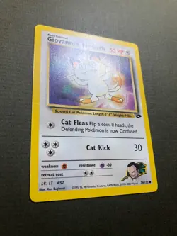 Pokemon Giovanni's Meowth - 74/132 - Gym Challenge - Common Sml Crease Left Side - Image 4