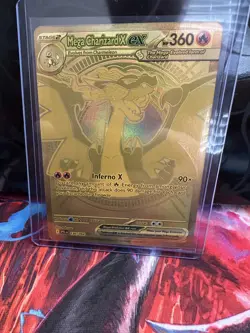 Pokemon Mega Charizard X ex Gold Hyper Rare 130/094 - Phantasmal Flames-new - Image 1