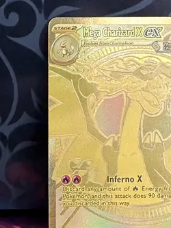 Pokemon Mega Charizard X ex Gold Hyper Rare 130/094 - Phantasmal Flames-new - Image 2