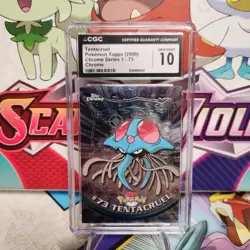 CGC 10 Tentacruel Topps Chrome Series 1 - 73 - Pokemon - SHIPS FAST *LOW POP* - Image 1