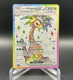 Pokemon TCG Alolan Exeggutor EX 225/191 Surging Sparks Ultra Rare Holo Card - Image 1