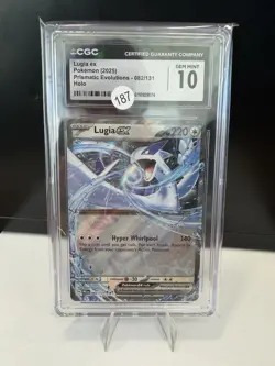 2025 Pokemon Prismatic Evolutions Lugia EX Holo #082/131 CGC 10 Gem Mint - Image 2