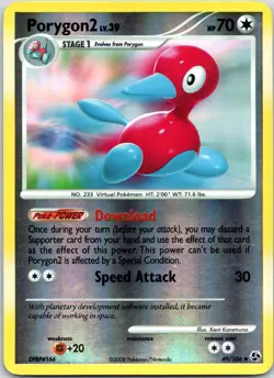 Porygon2 #49/106 Reverse Holo Rare Great Encounters Pokemon NM - Image 1
