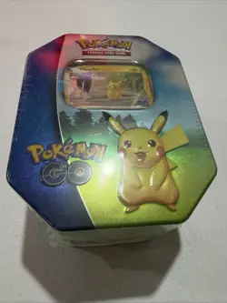 Pokemon Go TCG Pikachu Tin Factory Sealed - Image 1