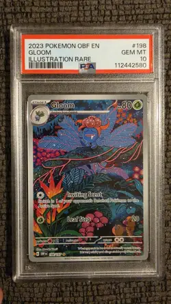 2023 POKEMON OBF EN-OBSIDIAN FLAMES ILLUSTRATION RARE #198 GLOOM PSA 10 - Image 1