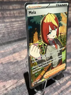 Pokemon TCG Mela 140/131 Prismatic Evolutions Ultra Rare Full Art Holo NM - Image 2