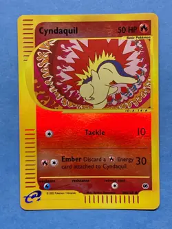 Pokemon Reverse Holo eReader Cyndaquil- Expedition- 105/165- LP - Image 1