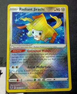 Pokemon TCG Radiant Jirachi Sword & Shield - Silver Tempest 120/195 Holo Radiant - Image 1