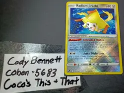Pokemon TCG Radiant Jirachi Sword & Shield - Silver Tempest 120/195 Holo Radiant - Image 3