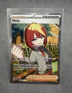 Pokemon Mela 140/131 Full Art Ultra Rare Holo Prismatic Evolutions Near Mint - Image 1