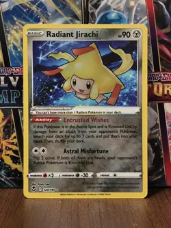 Pokemon TCG Radiant Jirachi Silver Tempest 120/195 Holo Radiant Rare - Image 1