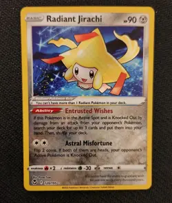 Pokemon - Radiant Jirachi 120/195 Swsh12: Sword & Shield - Silver Tempest Holo - Image 1