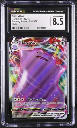 2021 POKEMON SWORD & SHIELD SHINING FATES #051/072 DITTO VMAX CGC 8.5 - Image 1