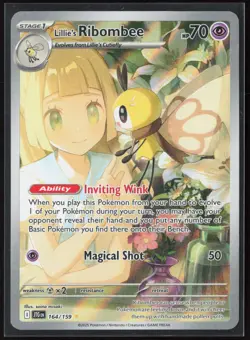 Lillie's Ribombee 164/159 SV09: Journey Together Illustration Rare Pokemon NM - Image 1