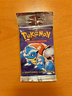 Pokemon Base Set Booster Pack Long Crimp 1999 Unlimited Factory Sealed Blastoise - Image 2