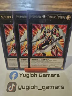 Yu-Gi-Oh Number F0 Utopic Future X3 KICO 1st Edition Rare Light Played - Image 1
