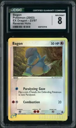 2003 Pokemon EX Dragon Bagon Reverse Holo 23/97 CGC 8 - Image 1