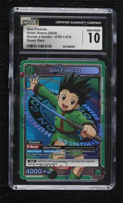 2024 Union Arena TCG - Hunter x UE02BT SR Gon Freecss #HTR-1-078 CGC 10 Gem Mint - Image 1