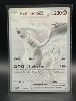 Reshiram ex #173/086 Pokemon Card TCG White Flare English BWR !!!! - Image 1