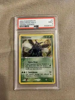 Heracross Holo Trading Card Hidden Legends Pokemon 7/101 PSA 9 - Image 1